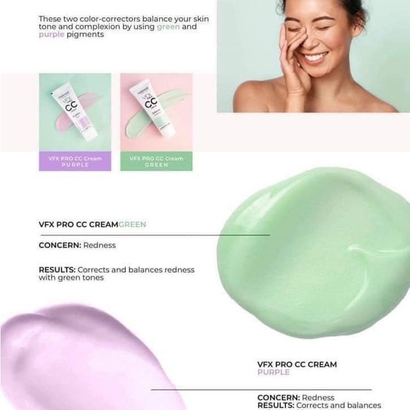 3/$30 NEW Farmasi VFX Pro CC Balance Cream | Primer | Green Cream - Picture 2 of 3